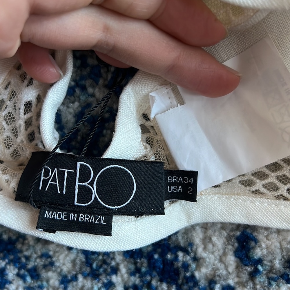 PatBO Linen Bralette Top in Bone - Picture 7 of 7